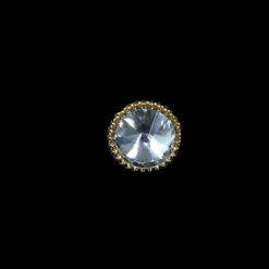 rhinestone button with gold outline