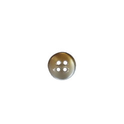plastic button in brown with 4 holes